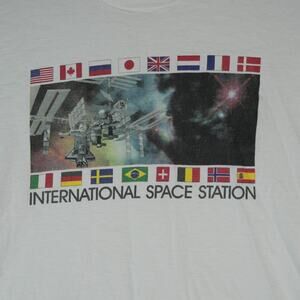 Vintage International Space Station T-Shirt Mens XXL Made In USA Single Stitch